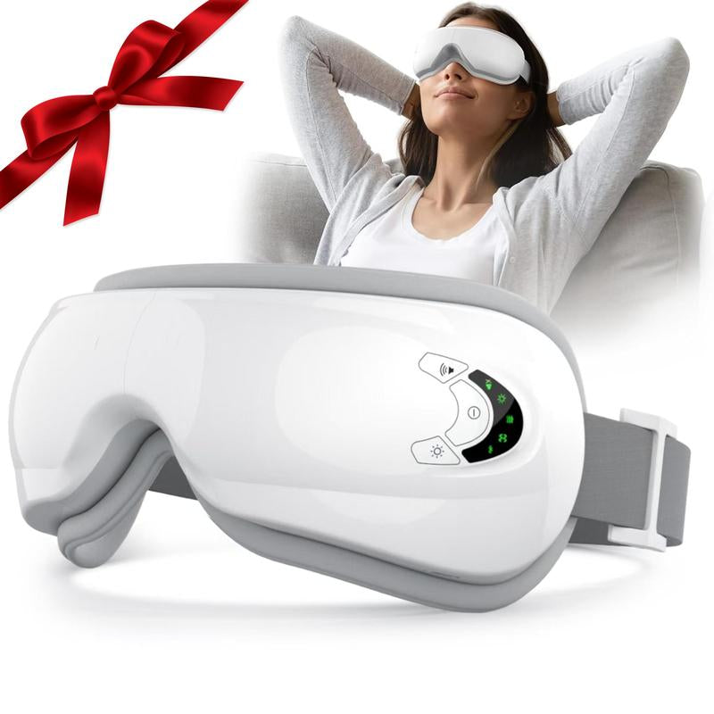 Rechargeable Electric Eye Massager, 1 Box Foldable Eye Massage Tool with 5 Modes for Christmas Gift, Portable Eye Care Instrument for Women & Men, Winter & New Year Gift, Stocking Fillers