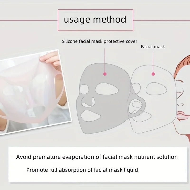 3D Silicone Mask Cover for Ear-Hanging Face Masks - Reusable Moisturizing and Firming Facial Tool