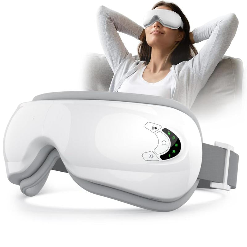 Rechargeable Electric Eye Massager, 1 Box Foldable Eye Massage Tool with 5 Modes for Christmas Gift, Portable Eye Care Instrument for Women & Men, Winter & New Year Gift, Stocking Fillers